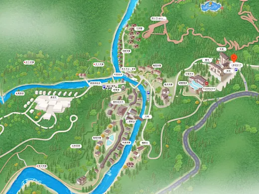 靖边结合景区手绘地图智慧导览和720全景技术，可以让景区更加“动”起来，为游客提供更加身临其境的导览体验。